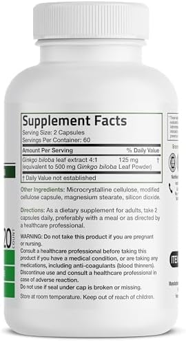 Bronson Ginkgo Biloba Extra Strength Supports Brain Function & Memory Support - Image 2
