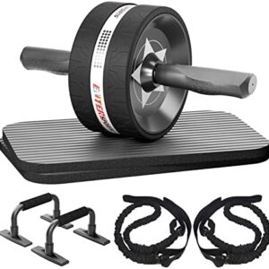 Ab Roller Wheel Kit – Core Strength Trainer with Push-Up Bars